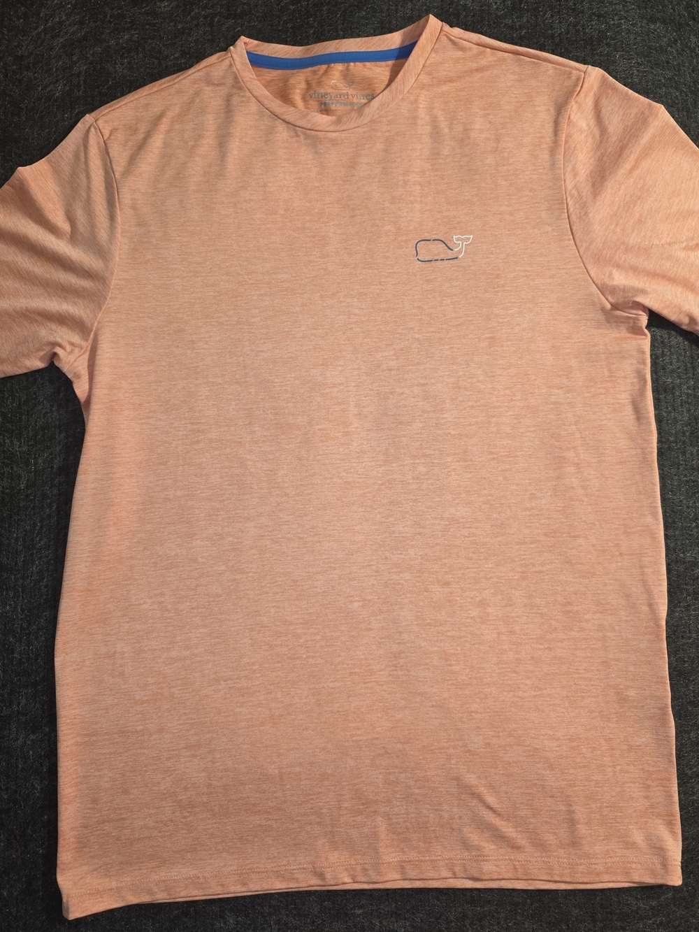 Vineyard Vines Men's Heathered Peach Short Sleeve Crewneck T‑Shirt